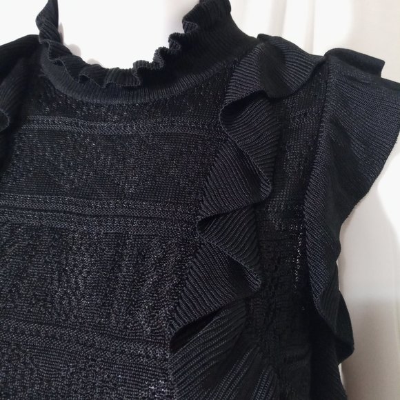 NWT Ronny Kobo S/L Pointelle Sweater Top - Picture 3 of 4